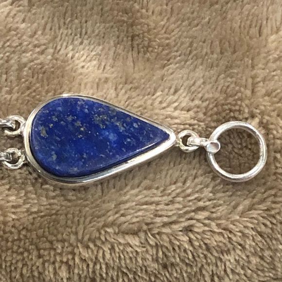 Southwestern Lapis Lazuli Sterling Silver Bracelet - Picture 12 of 15